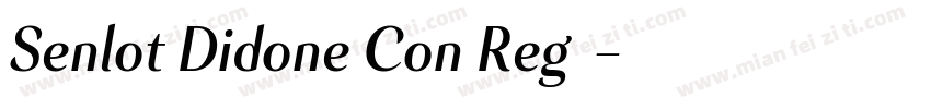 Senlot Didone Con RegI字体转换